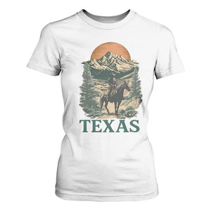 Texas Western Cowboy Life T Shirt For Women Vintage Horse Riding Graphic TS12 White Print Your Wear