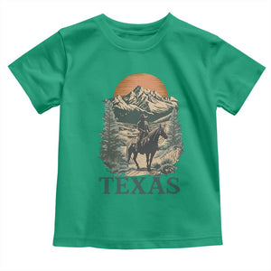 Texas Western Cowboy Life Toddler T Shirt Vintage Horse Riding Graphic TS12 Irish Green Print Your Wear