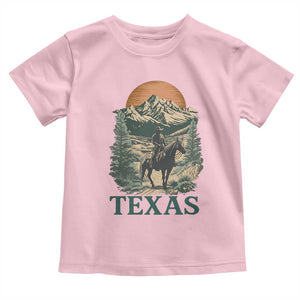 Texas Western Cowboy Life Toddler T Shirt Vintage Horse Riding Graphic TS12 Light Pink Print Your Wear