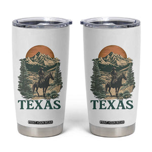 Texas Western Cowboy Life Tumbler Cup Vintage Horse Riding Graphic TS12 White Print Your Wear