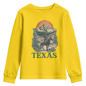 Texas Western Cowboy Life Youth Sweatshirt Vintage Horse Riding Graphic TS12 Daisy Print Your Wear