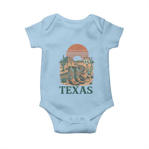 Vintage Route Highway 66 Texas Baby Onesie Amarillo Road Trip Adventure TS12 Light Blue Print Your Wear