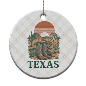 Vintage Route Highway 66 Texas Ceramic Ornament Amarillo Road Trip Adventure TS12 1pc Christmas Plaid Print Your Wear