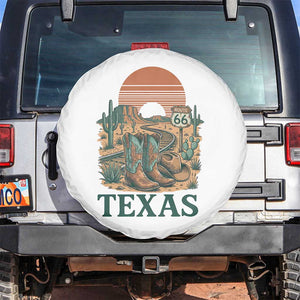 Vintage Route Highway 66 Texas Spare Tire Cover Amarillo Road Trip Adventure TS12 No hole White Print Your Wear