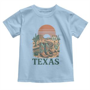Vintage Route Highway 66 Texas Toddler T Shirt Amarillo Road Trip Adventure TS12 Light Blue Print Your Wear