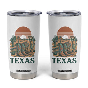 Vintage Route Highway 66 Texas Tumbler Cup Amarillo Road Trip Adventure TS12 White Print Your Wear