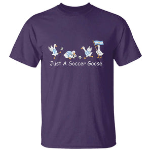 Funny Just A Soccer Goose T Shirt Argentina Soccer Lover TS12 Purple Print Your Wear