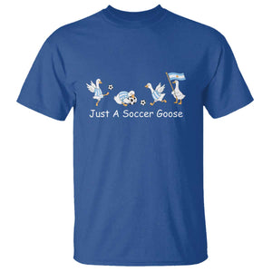 Funny Just A Soccer Goose T Shirt Argentina Soccer Lover TS12 Royal Blue Print Your Wear