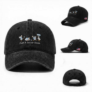 Funny Just A Soccer Goose Washed Cotton Baseball Cap Argentina Soccer Lover