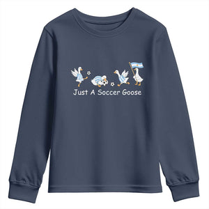 Funny Just A Soccer Goose Youth Sweatshirt Argentina Soccer Lover