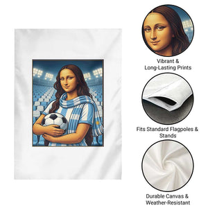Funny Argentina Soccer Mona Lisa Garden Flag Football Fan Pride Graphic