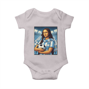 Funny Argentina Soccer Mona Lisa Baby Onesie Football Fan Pride Graphic
