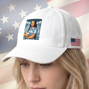 Funny Argentina Soccer Mona Lisa Baseball Cap Football Fan Pride Graphic