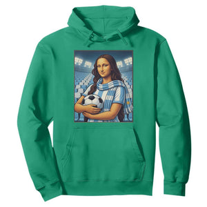 Funny Argentina Soccer Mona Lisa Hoodie Football Fan Pride Graphic