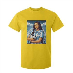 Funny Argentina Soccer Mona Lisa T Shirt For Kid Football Fan Pride Graphic
