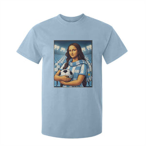 Funny Argentina Soccer Mona Lisa T Shirt For Kid Football Fan Pride Graphic