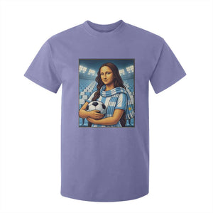 Funny Argentina Soccer Mona Lisa T Shirt For Kid Football Fan Pride Graphic