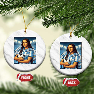 Funny Argentina Soccer Mona Lisa Ceramic Ornament Football Fan Pride Graphic