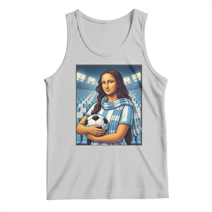 Funny Argentina Soccer Mona Lisa Tank Top Football Fan Pride Graphic