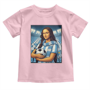 Funny Argentina Soccer Mona Lisa Toddler T Shirt Football Fan Pride Graphic
