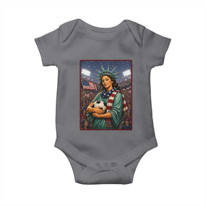 Funny Statue Of Liberty Soccer Gift Baby Onesie USA Football Pride