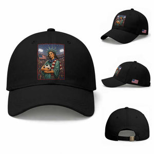 Funny Statue Of Liberty Soccer Gift Baseball Cap USA Football Pride
