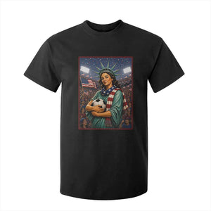 Funny Statue Of Liberty Soccer Gift T Shirt For Kid USA Football Pride