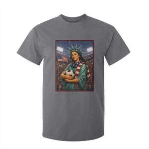 Funny Statue Of Liberty Soccer Gift T Shirt For Kid USA Football Pride