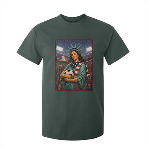 Funny Statue Of Liberty Soccer Gift T Shirt For Kid USA Football Pride
