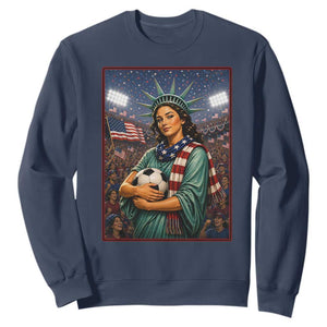 Funny Statue Of Liberty Soccer Gift Sweatshirt USA Football Pride