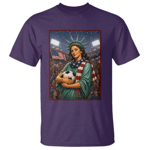 Funny Statue Of Liberty Soccer Gift T Shirt USA Football Pride