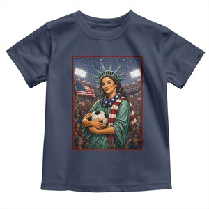 Funny Statue Of Liberty Soccer Gift Toddler T Shirt USA Football Pride