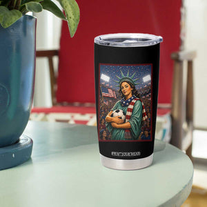 Funny Statue Of Liberty Soccer Gift Tumbler Cup USA Football Pride