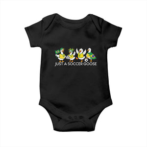 Funny Just A Soccer Goose Baby Onesie Brazil Football Fan