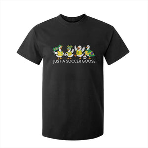Funny Just A Soccer Goose T Shirt For Kid Brazil Football Fan