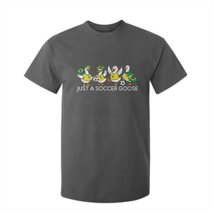 Funny Just A Soccer Goose T Shirt For Kid Brazil Football Fan