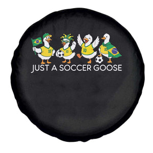 Funny Just A Soccer Goose Spare Tire Cover Brazil Football Fan