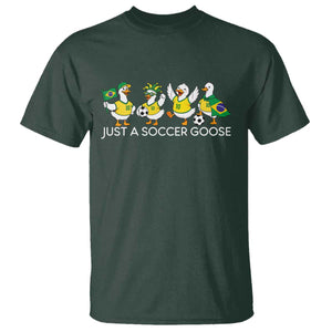 Funny Just A Soccer Goose T Shirt Brazil Football Fan