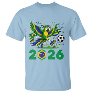 Funny Brazil Soccer Macaw T Shirt 2026 Football Fan Graphic