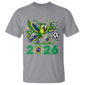 Funny Brazil Soccer Macaw T Shirt 2026 Football Fan Graphic