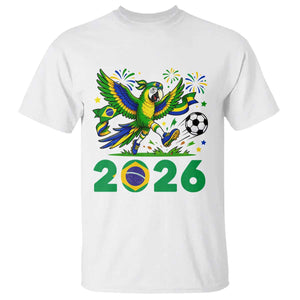 Funny Brazil Soccer Macaw T Shirt 2026 Football Fan Graphic