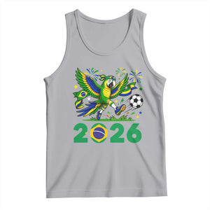 Funny Brazil Soccer Macaw Tank Top 2026 Football Fan Graphic