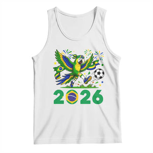 Funny Brazil Soccer Macaw Tank Top 2026 Football Fan Graphic