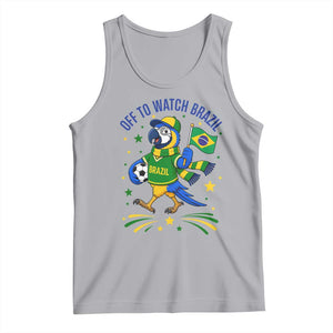 Off To Watch Brazil Tank Top Funny Tropical Bird Soccer Fan