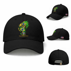 Brazil Soccer Fan 2026 Gift Baseball Cap Vai Brasil