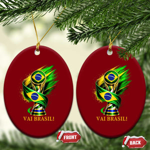 Brazil Soccer Fan 2026 Gift Ceramic Ornament Vai Brasil