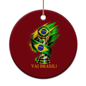 Brazil Soccer Fan 2026 Gift Ceramic Ornament Vai Brasil