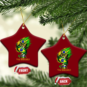 Brazil Soccer Fan 2026 Gift Ceramic Ornament Vai Brasil