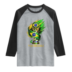 Brazil Soccer Fan 2026 Gift Raglan Shirt Vai Brasil