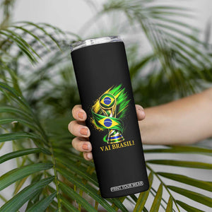 Brazil Soccer Fan 2026 Gift Skinny Tumbler Vai Brasil